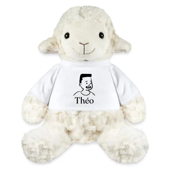 Peluche mouton personnalisée au prénom Théo