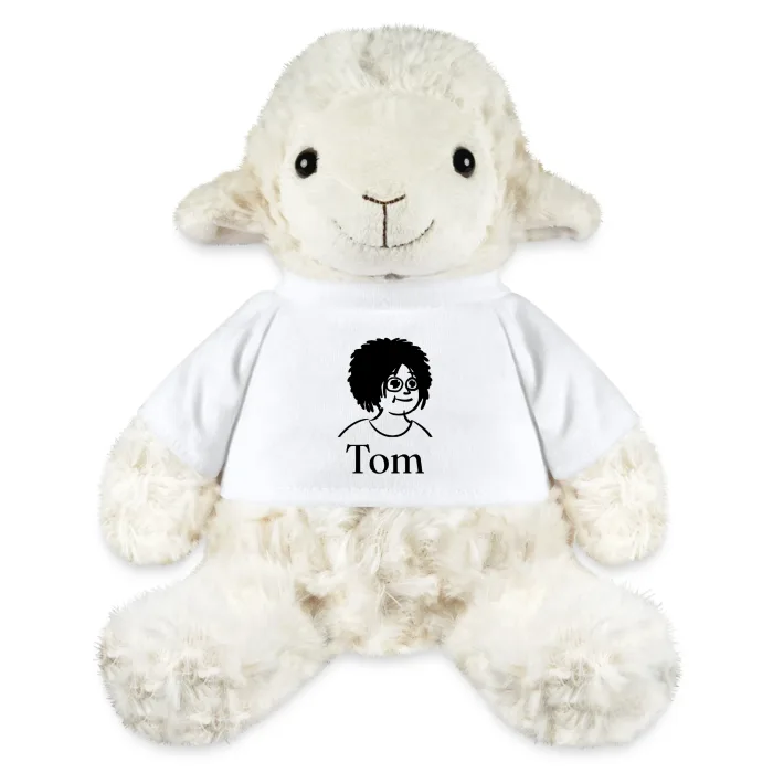Peluche mouton personnalisée au prénom Tom