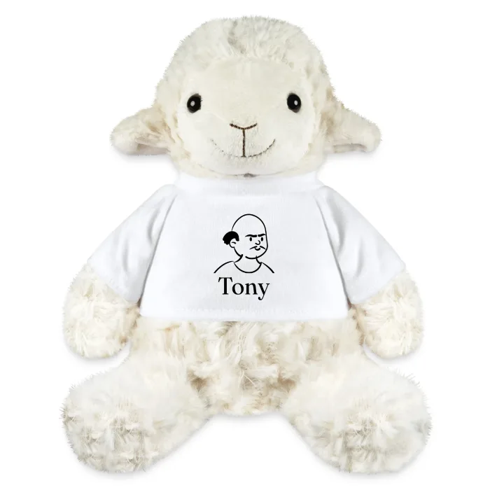 Peluche mouton personnalisée au prénom Tony
