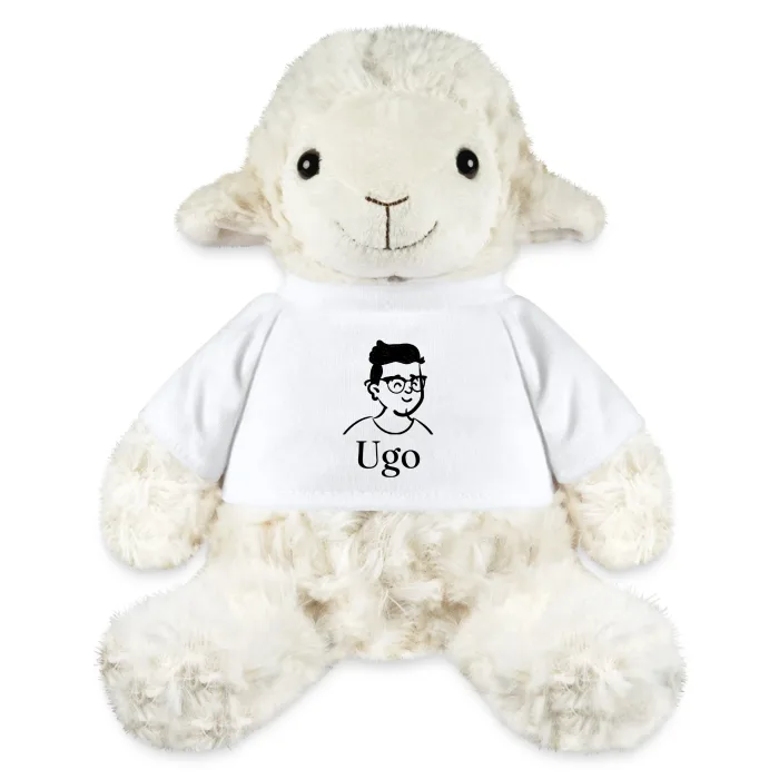 Peluche mouton personnalisée au prénom Ugo