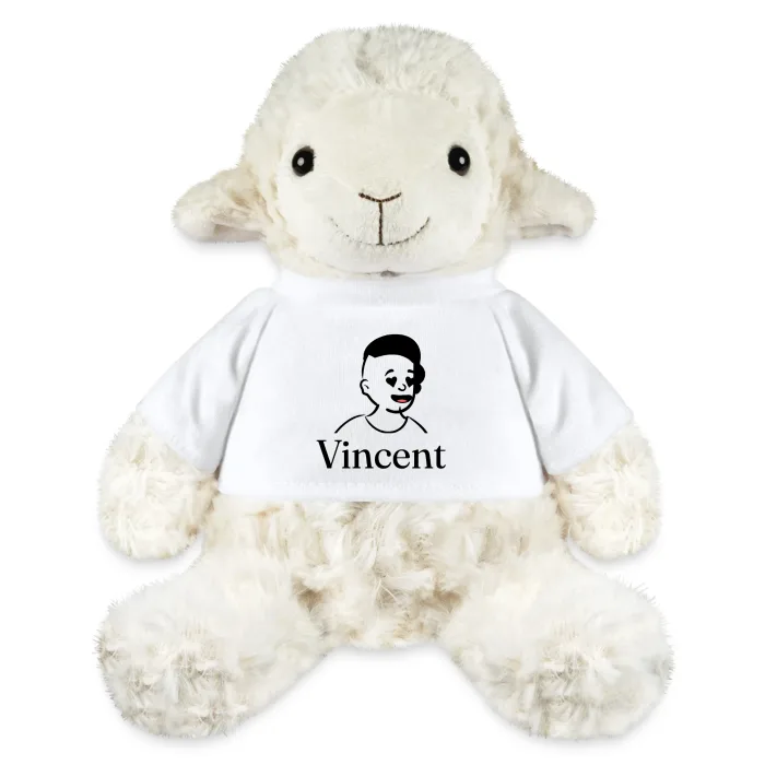Peluche mouton personnalisée au prénom Vincent