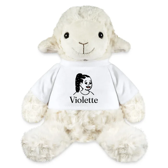 Peluche mouton personnalisée au prénom Violette