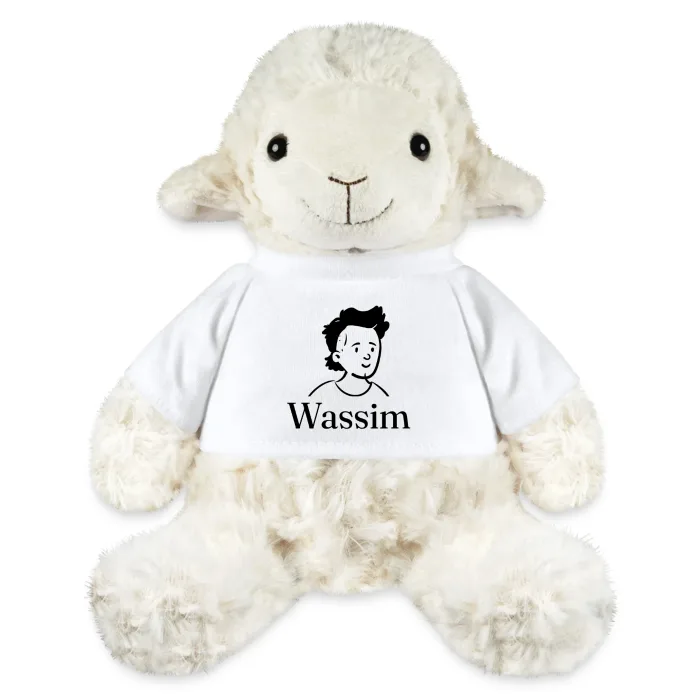 Peluche mouton personnalisée au prénom Wassim