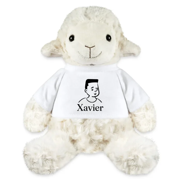 Peluche mouton personnalisée au prénom Xavier