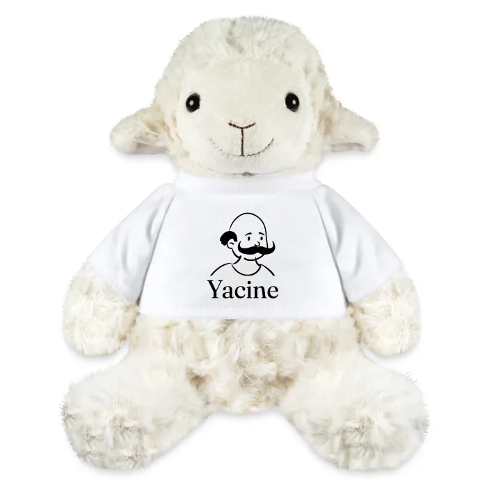Peluche mouton personnalisée au prénom Yacine