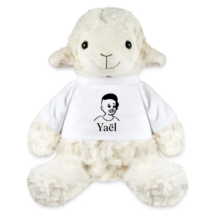 Peluche mouton personnalisée au prénom Yaël