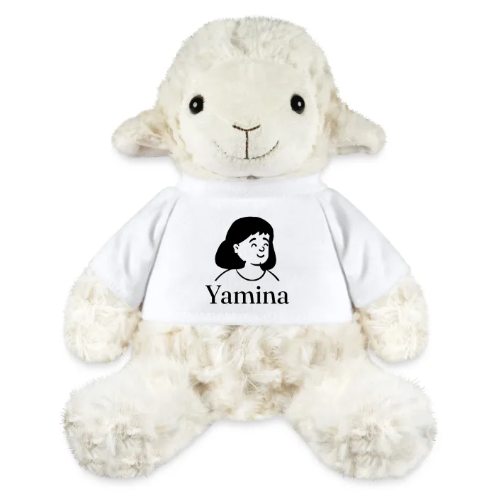 Peluche mouton personnalisée au prénom Yamina