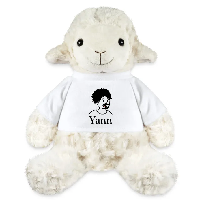 Peluche mouton personnalisée au prénom Yann