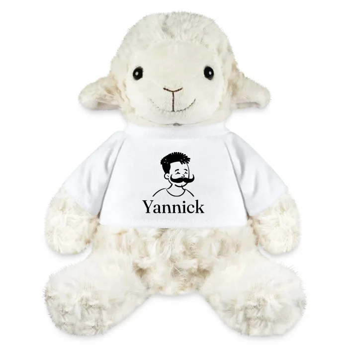 Peluche mouton personnalisée au prénom Yannick