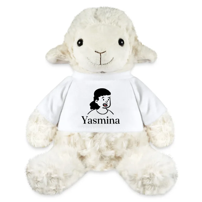 Peluche mouton personnalisée au prénom Yasmina