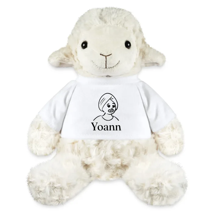 Peluche mouton personnalisée au prénom Yoann