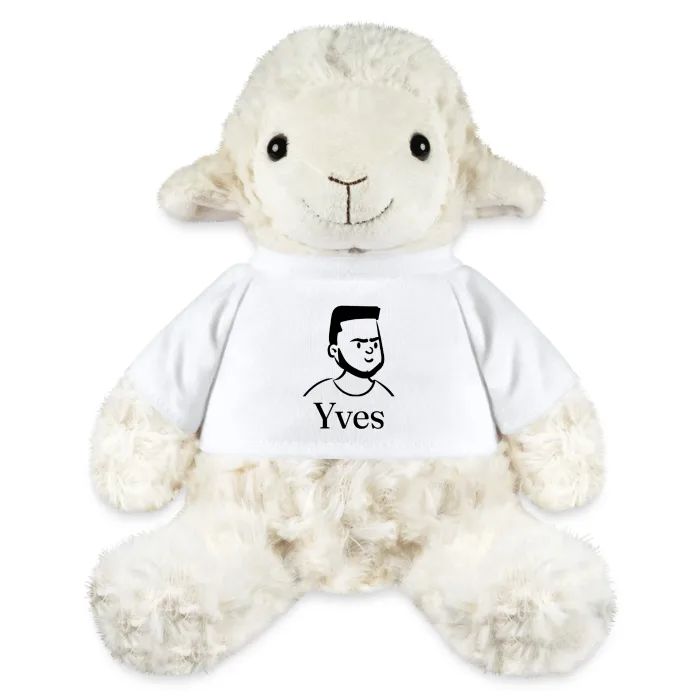 Peluche mouton personnalisée au prénom Yves