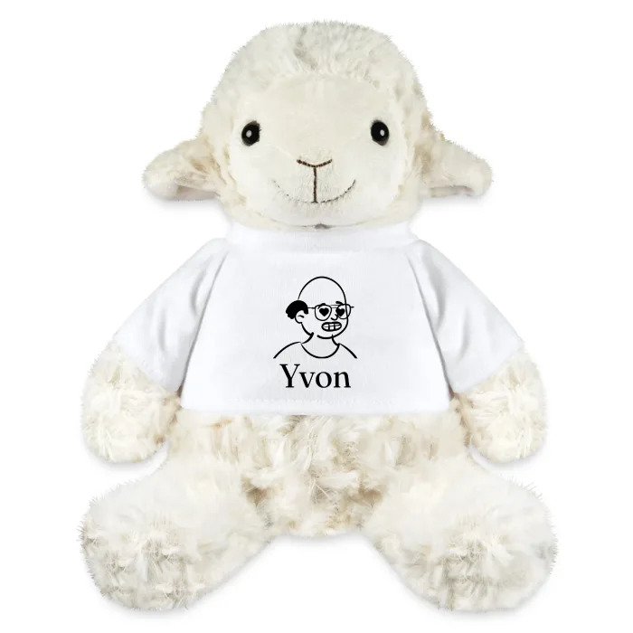 Peluche mouton personnalisée au prénom Yvon