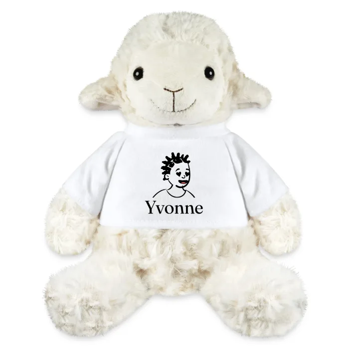 Peluche mouton personnalisée au prénom Yvonne