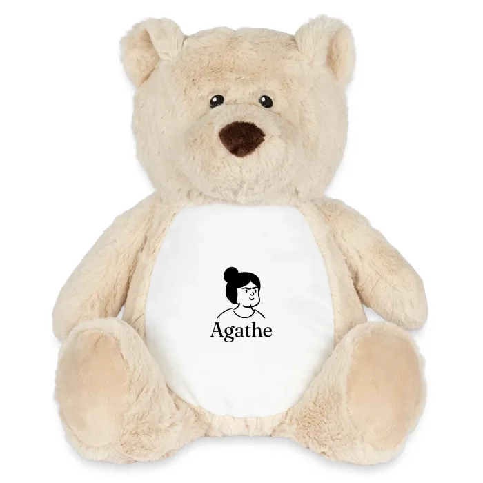 Peluche ourson personnalisée au prénom Agathe