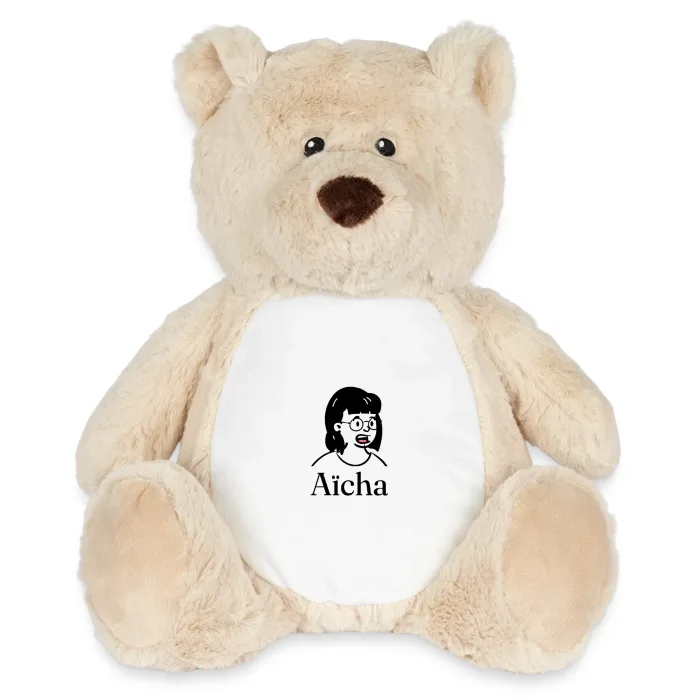 Peluche ourson personnalisée au prénom Aïcha