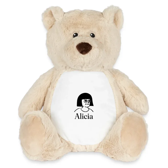 Peluche ourson personnalisée au prénom Alicia