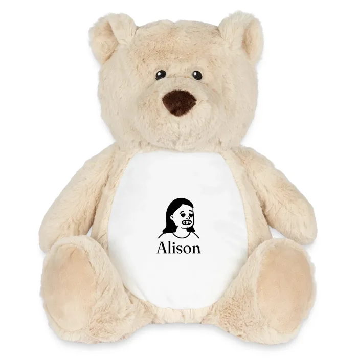 Peluche ourson personnalisée au prénom Alison