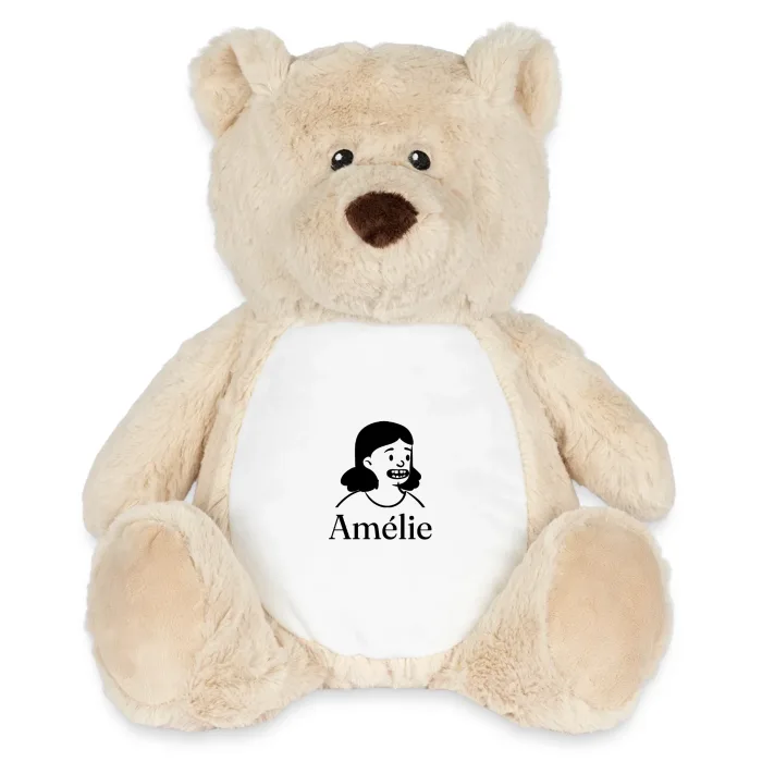 Peluche ourson personnalisée au prénom Amélie