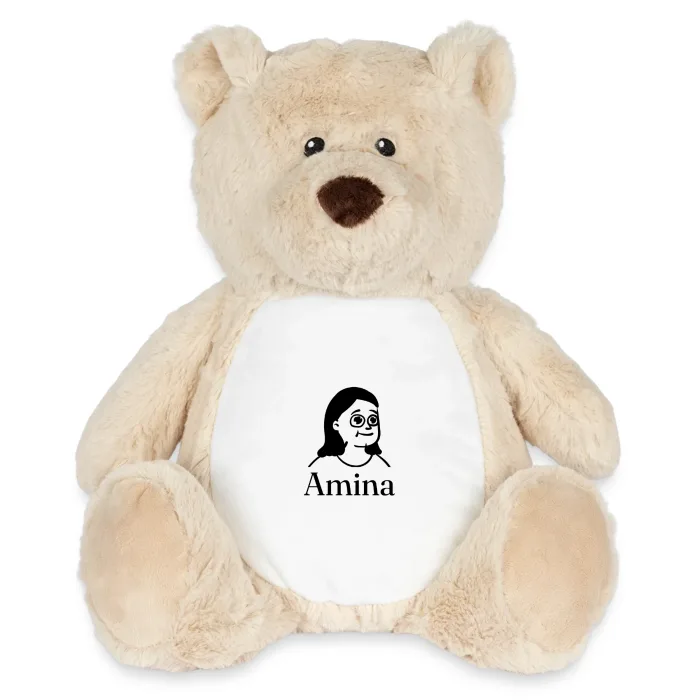Peluche ourson personnalisée au prénom Amina