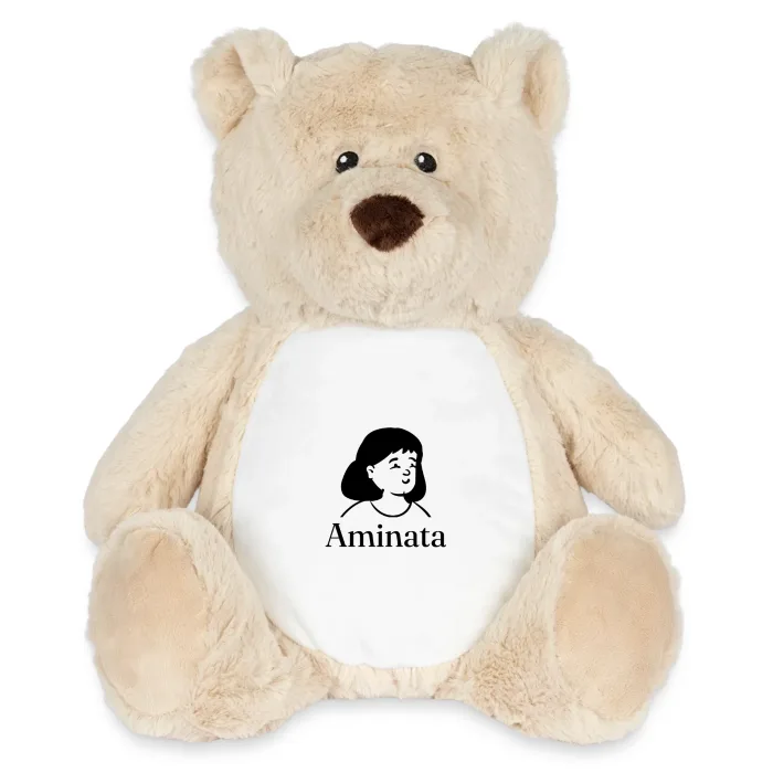 Peluche ourson personnalisée au prénom Aminata