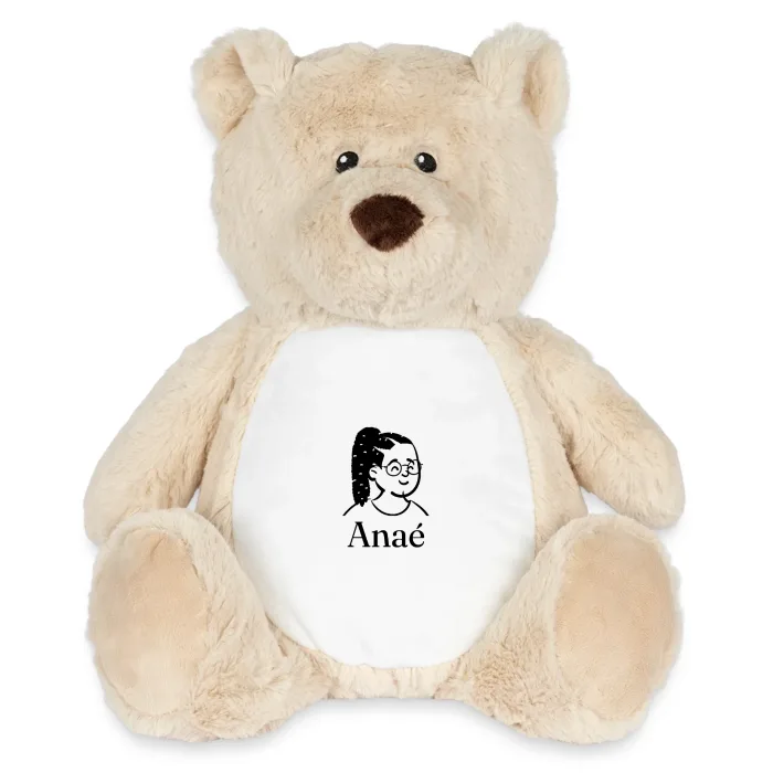 Peluche ourson personnalisée au prénom Anaé