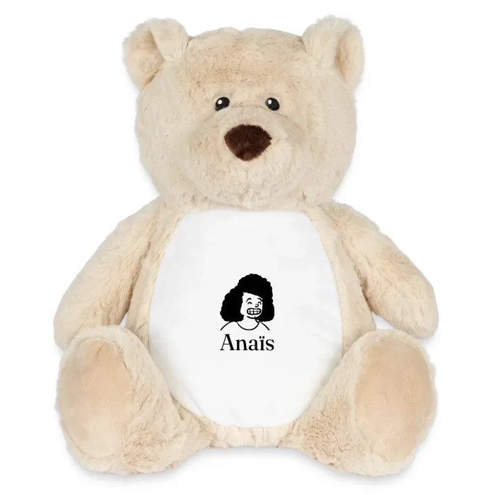 Peluche ourson personnalisée au prénom Anaïs