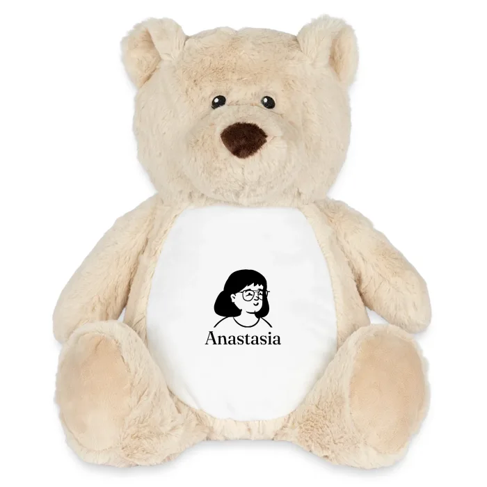 Peluche ourson personnalisée au prénom Anastasia