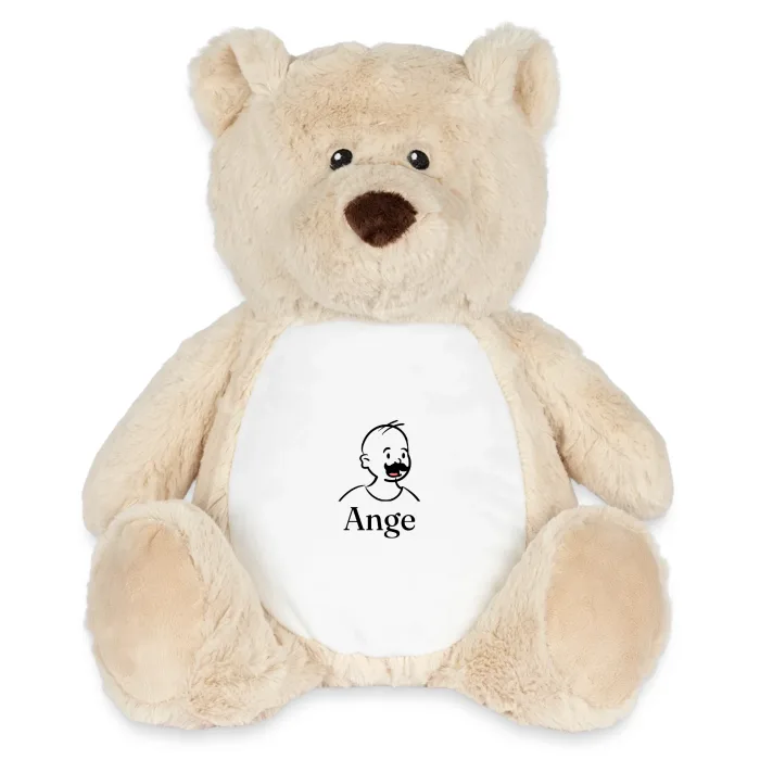Peluche ourson personnalisée au prénom Ange