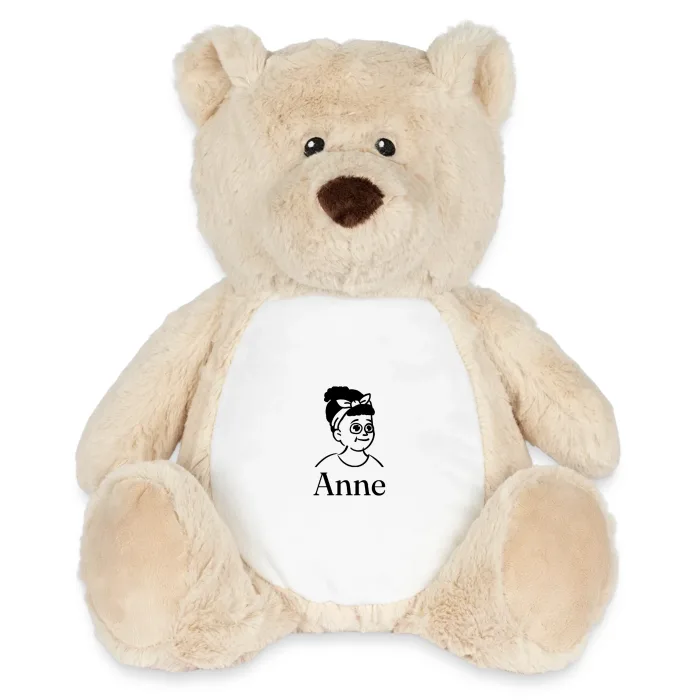 Peluche ourson personnalisée au prénom Anne