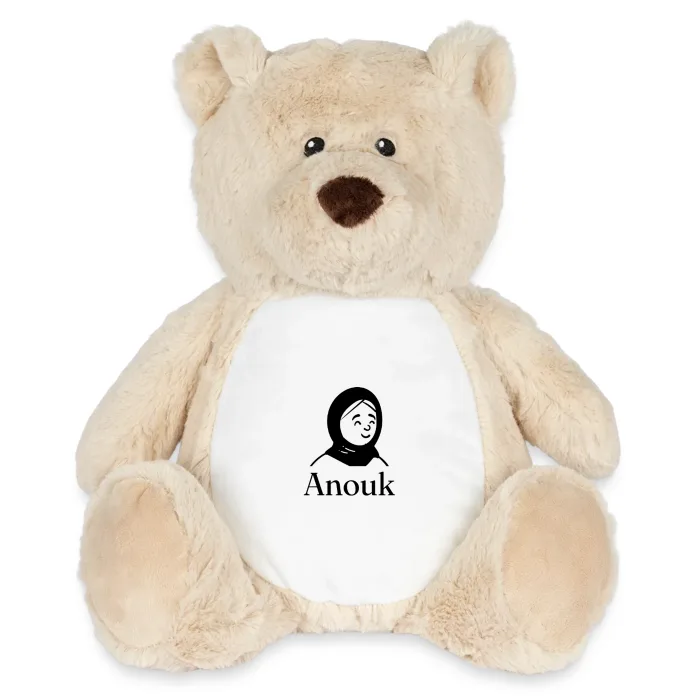 Peluche ourson personnalisée au prénom Anouk