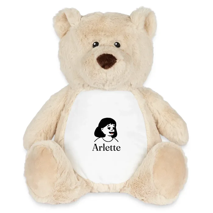 Peluche ourson personnalisée au prénom Arlette