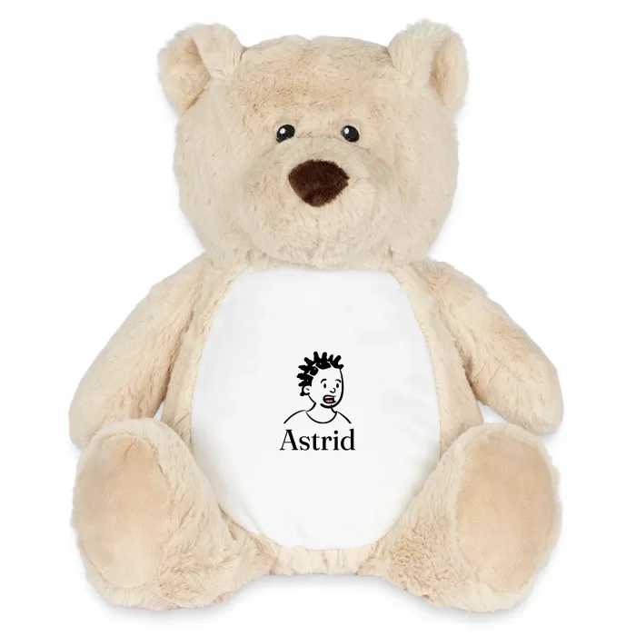 Peluche ourson personnalisée au prénom Astrid