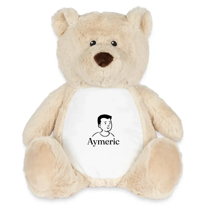 Peluche ourson personnalisée au prénom Aymeric