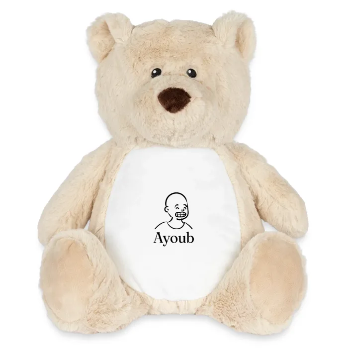 Peluche ourson personnalisée au prénom Ayoub
