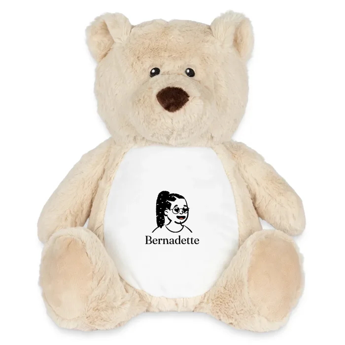 Peluche ourson personnalisée au prénom Bernadette