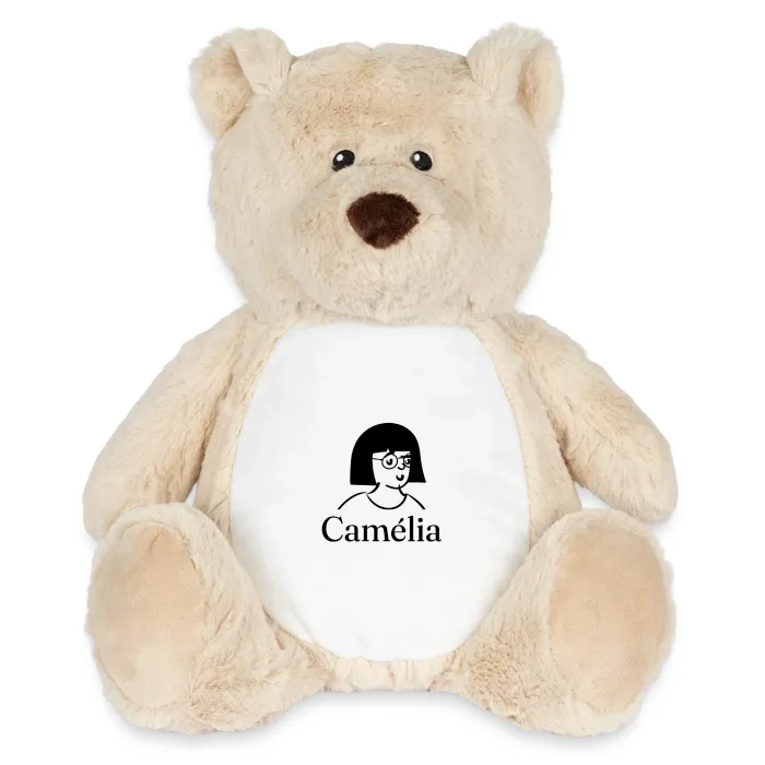Peluche ourson personnalisée au prénom Camélia