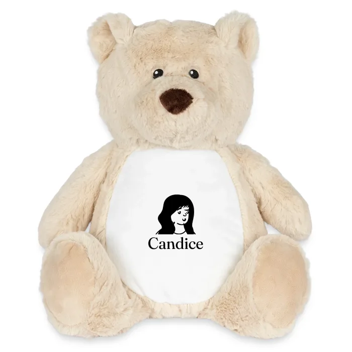 Peluche ourson personnalisée au prénom Candice