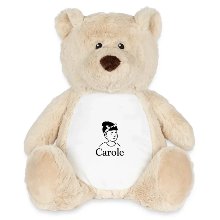 Peluche ourson personnalisée au prénom Carole
