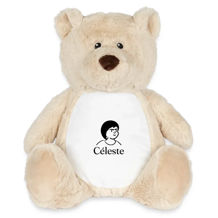 Peluche ourson personnalisée au prénom Céleste