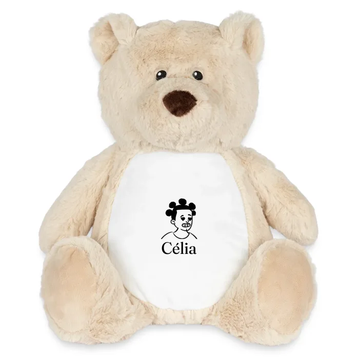 Peluche ourson personnalisée au prénom Célia