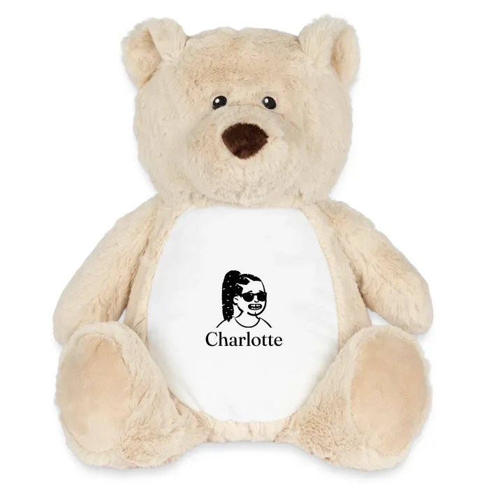 Peluche ourson personnalisée au prénom Charlotte
