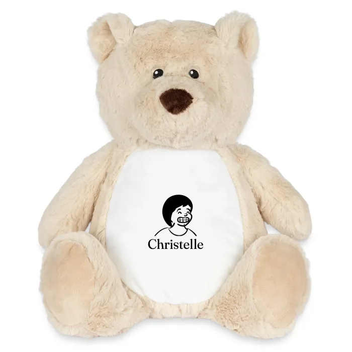 Peluche ourson personnalisée au prénom Christelle