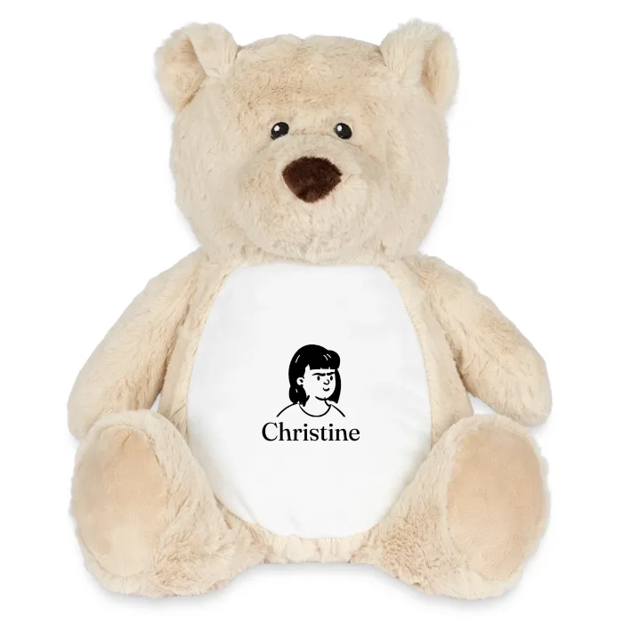 Peluche ourson personnalisée au prénom Christine