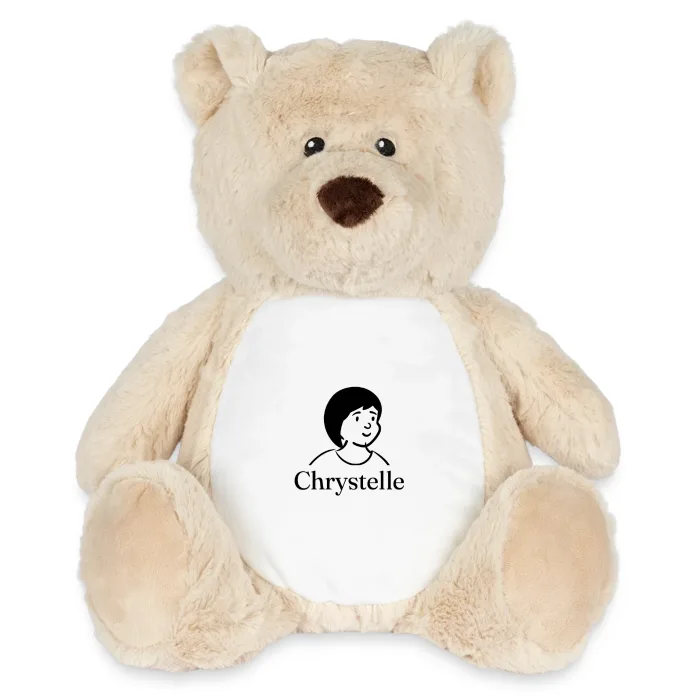 Peluche ourson personnalisée au prénom Chrystelle