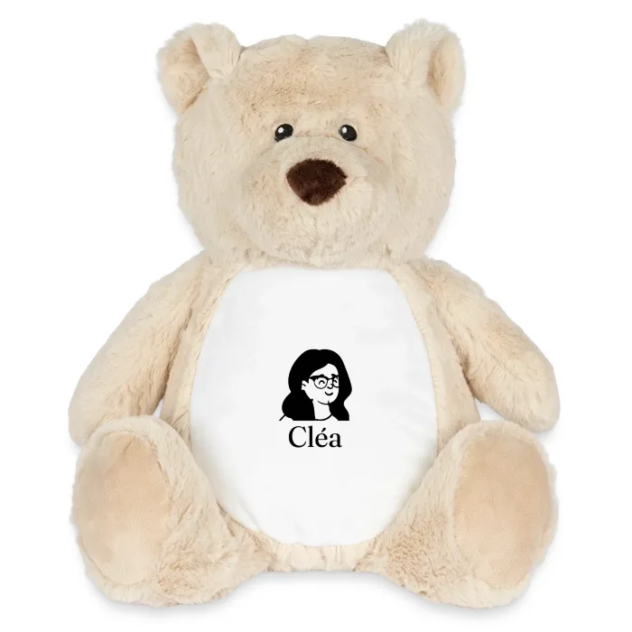 Peluche ourson personnalisée au prénom Cléa