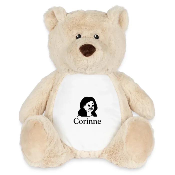 Peluche ourson personnalisée au prénom Corinne