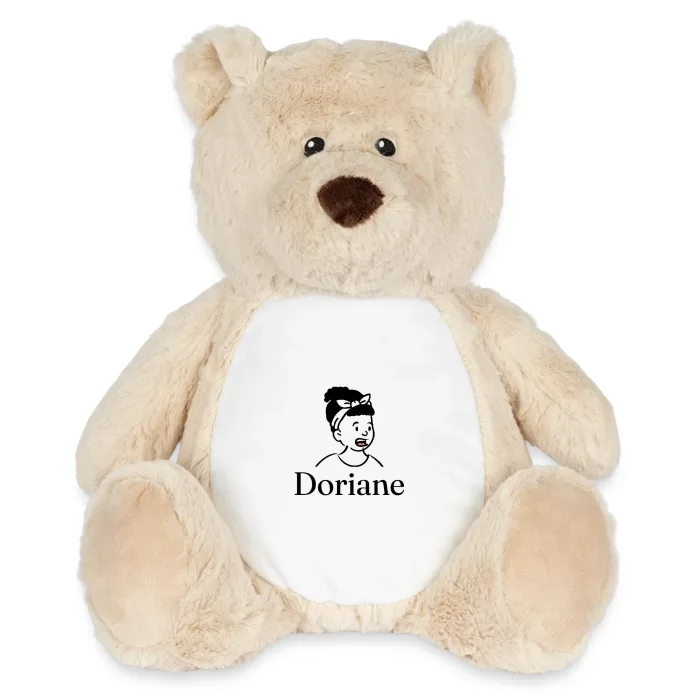 Peluche ourson personnalisée au prénom Doriane
