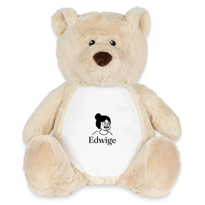 Peluche ourson personnalisée au prénom Edwige