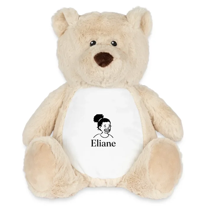Peluche ourson personnalisée au prénom Eliane